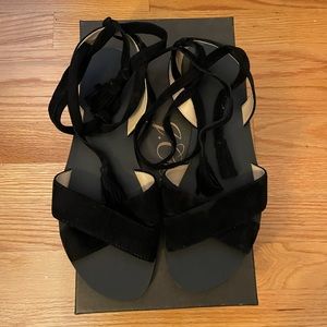 J. Crew Lace Up Suede Sandals
